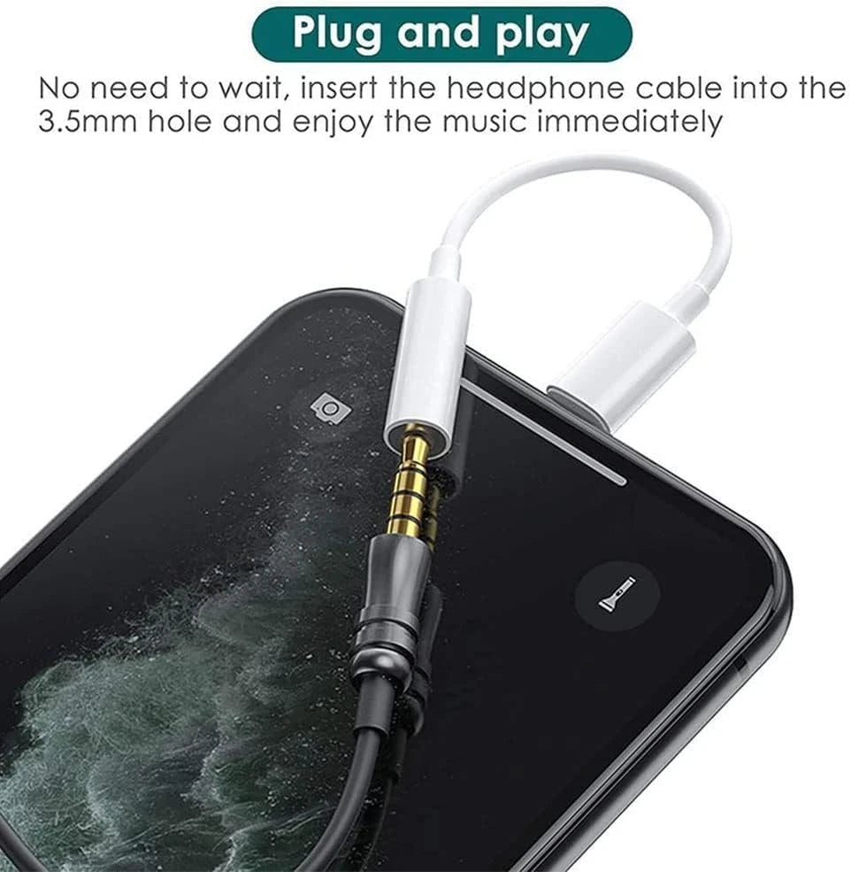 Apple Lightning to 3.5 mm Headphone Jack Adapter - Charm Trendify 