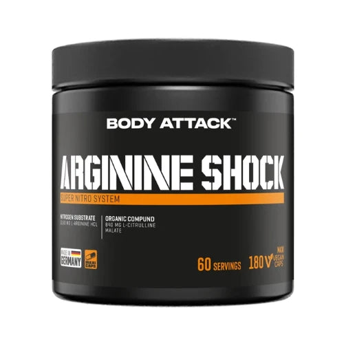 Body Attack Arginine Shock, 180 Caps - Charm Trendify 