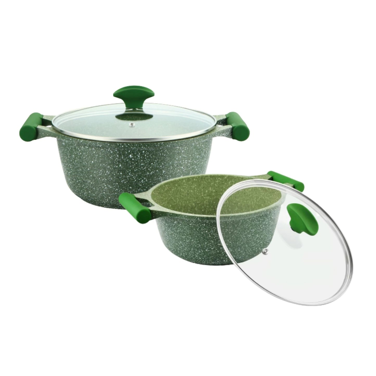 Non-Stick Cookware Set Multiple Sizes Oven-Safe Durable & Compatible with Al - Charm Trendify 