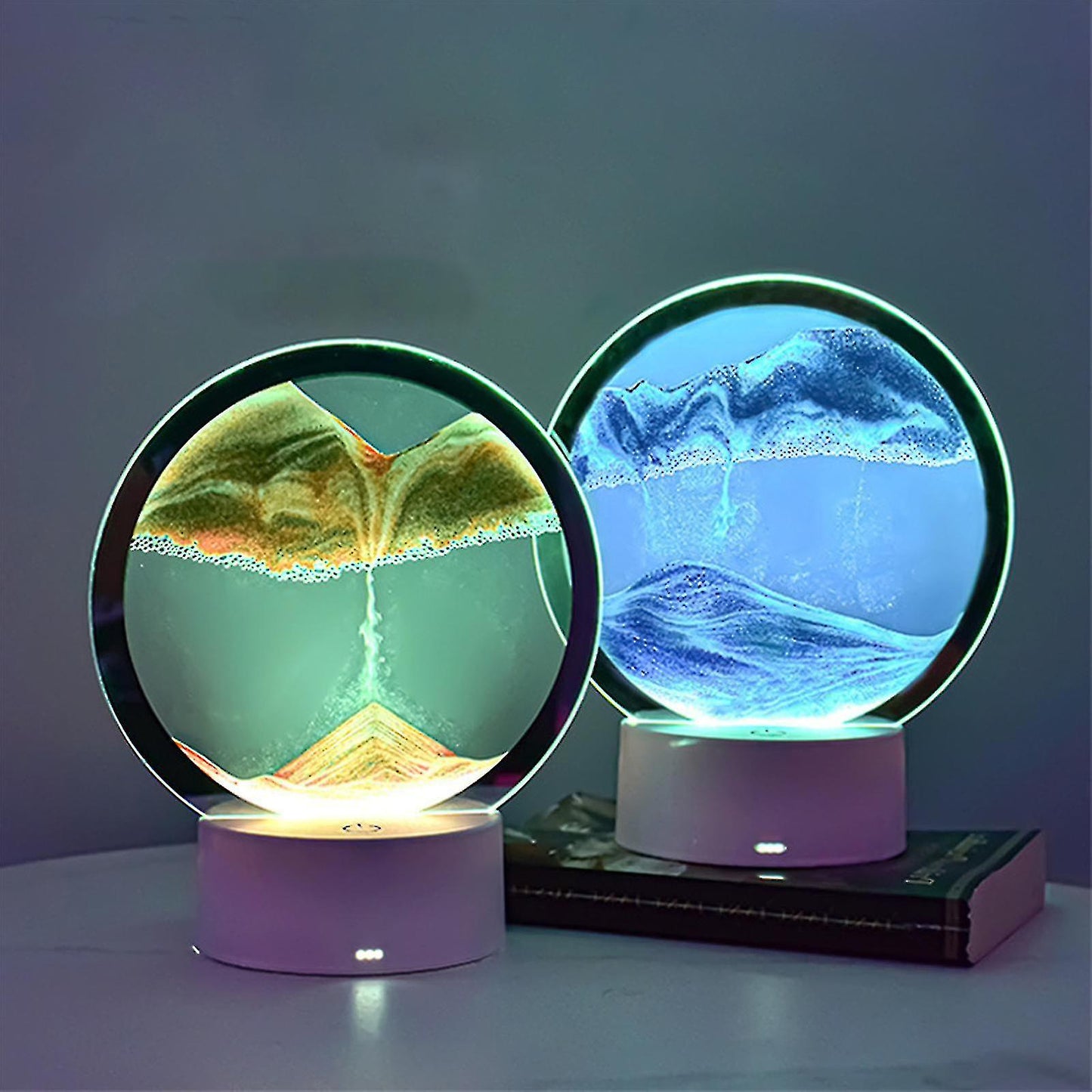 Desk Sand Lamp – Soothing Ambient Light, Stress Relief, and Elegant Home Décor