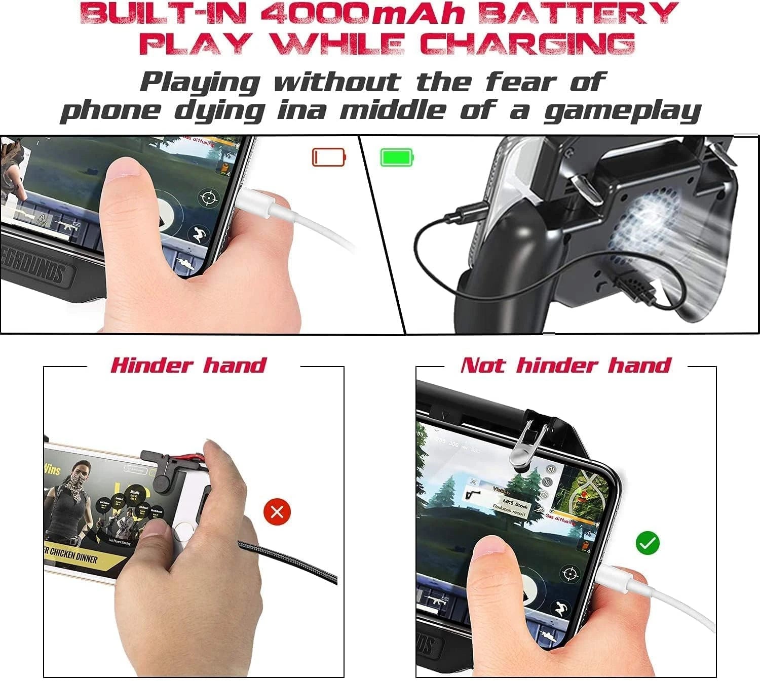 SP+ 2500MAH MOBILE GAME CONTROLLER WITH FAN - Charm Trendify 