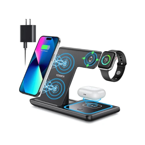 3 in 1 Wireless Charging Station, Fast Wireless Charger Stand for Fast Charge - Charm Trendify 